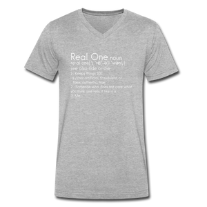 Real One V-Neck T-shirt - heather gray