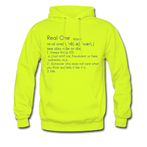 Real One Hoodie - safety green