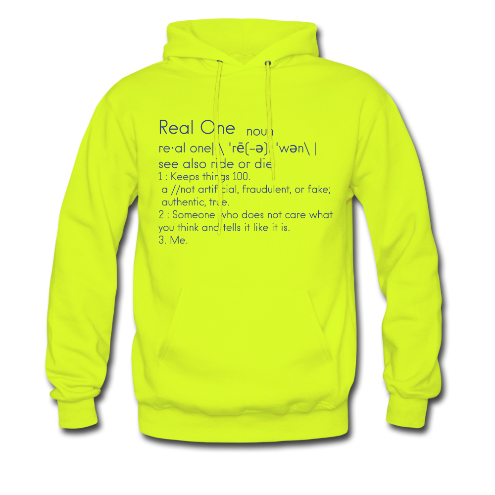 Real One Hoodie - safety green