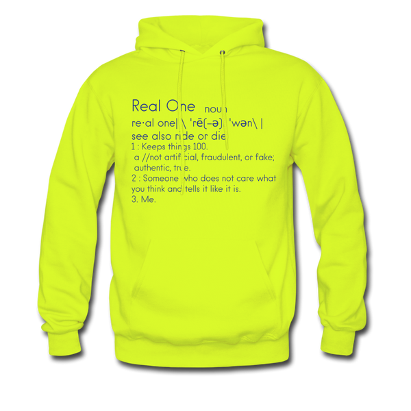 Real One Hoodie - safety green