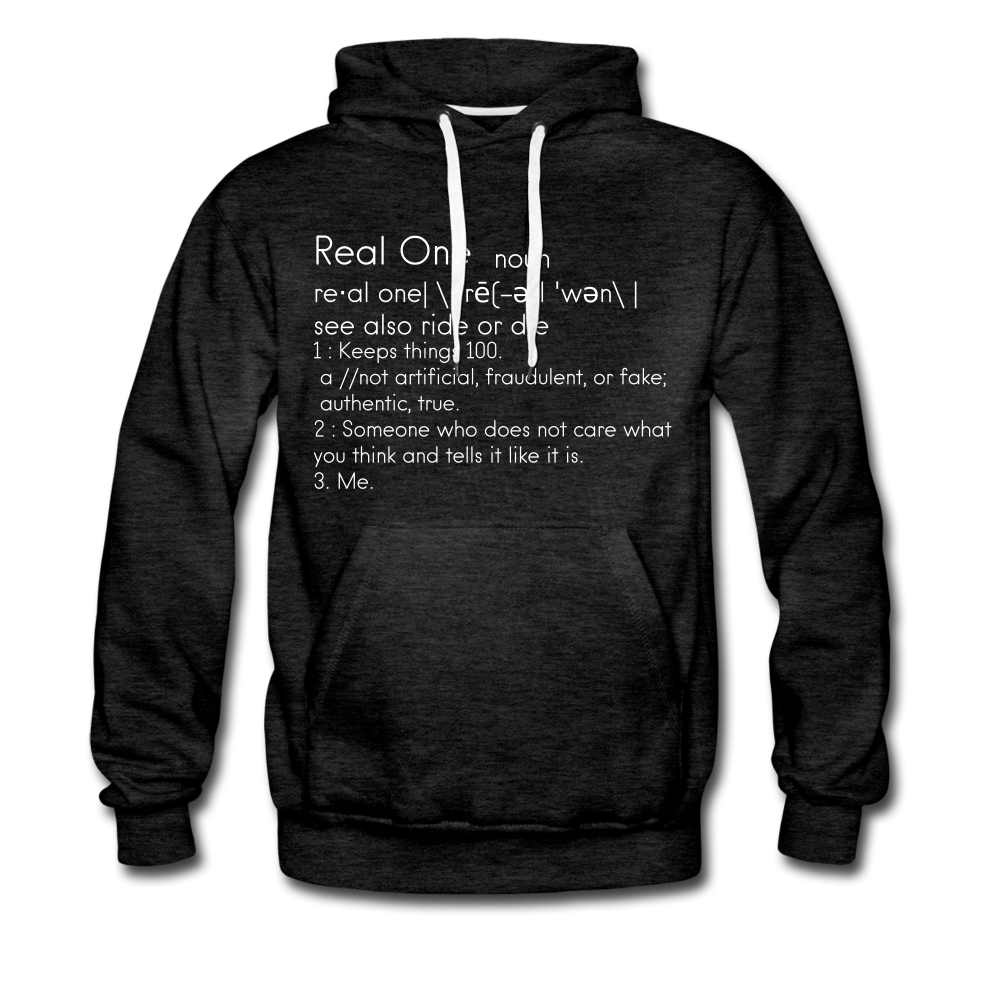 Real One Hoodie - charcoal gray