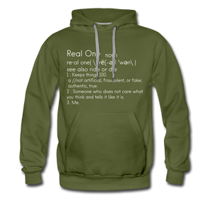 Real One Hoodie - olive green